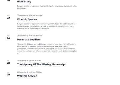 Oakwood Baptist Church - website design