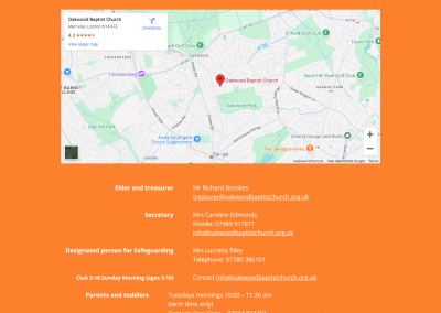 Oakwood Baptist Church - website design