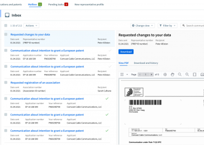 MyEPO Portfolio (1 of 3)