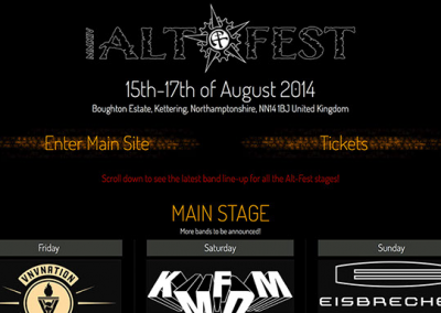 Alt-Fest music festival website (2 of 5)