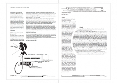 Black Monday Magazine layout (2 of 2)